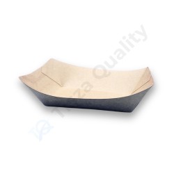 csónak tálca barna ecokraft 160x120x40 mm, 300 ml - Be Green!