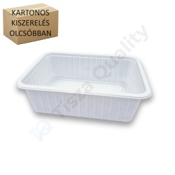 Szögletes alj 750ml PP fehér Standard