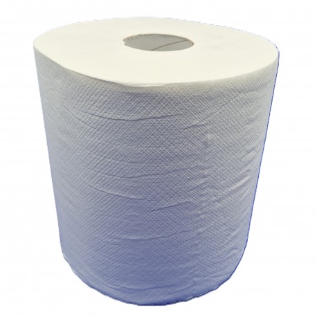 Tekercses ipari törlő Ø26 cm 2 rétegű, 100%cellulóz fehér (800lap)