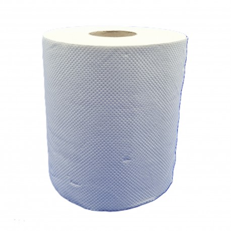 Tekercses kéztörlő Ø19 cm 2 rétegű, 100 % cellulóz fehér (100m)