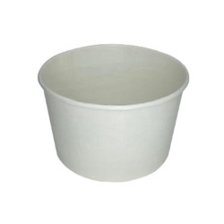 Fagyis papírtégely, fehér, 245 ml, Ø95x80x56 mm