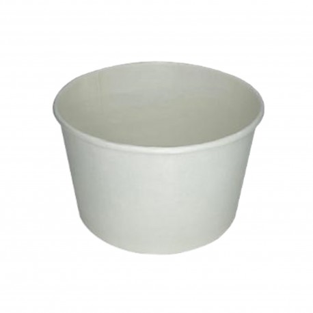 Fagyis papírtégely, fehér, 245 ml, Ø95x80x56 mm