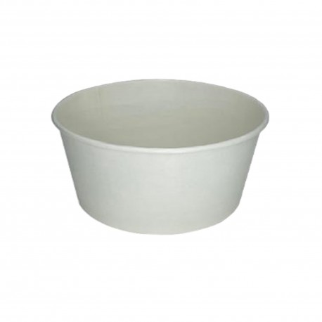 Fagyis papírtégely, fehér, 130 ml  Ø75xØ60x52 mm