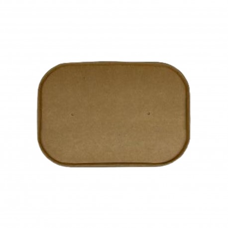 szögletes tető kraft ételszállító aljhoz (750/1000 ml), PP bevonattal - Be Green!