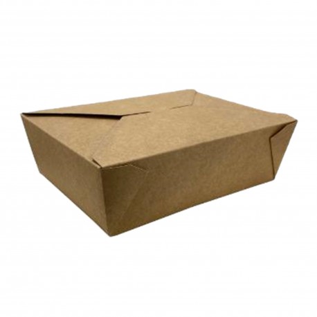 Food Box - ételszállító papírdoboz, kraft, barna, 1320 ml - Be Green!
