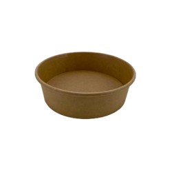 Kerek tál 500 ml, kraft, barna (Ø150mm) - Be Green!