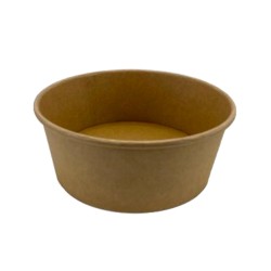 Kerek tál 800 ml, kraft, barna (Ø150mm) - Be Green!