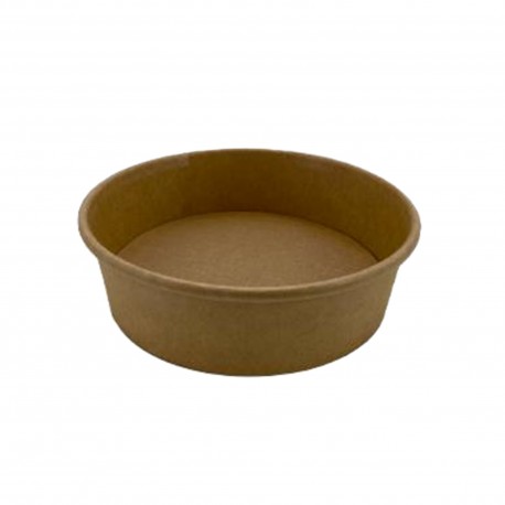 Kerek tál 685 ml, kraft, barna (Ø150mm) - Be Green!