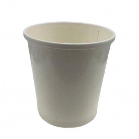 Leveses papírtégely 470 ml, FEHÉR (Ø97mm) - Be Green!