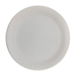 papírtányér, FEHÉR, Ø230 mm (E) - Be Green!