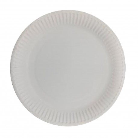 papírtányér, FEHÉR, Ø230 mm (E) - Be Green!