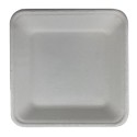 cukornád szögletes tányér, fehér, 160x160 mm - Be Green!