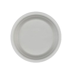cukornád tányér, fehér, Ø174 mm - Be Green!