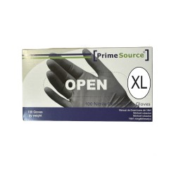 Prime Source 9006 fekete nitril egyszer használatos púdermentes kesztyű XL