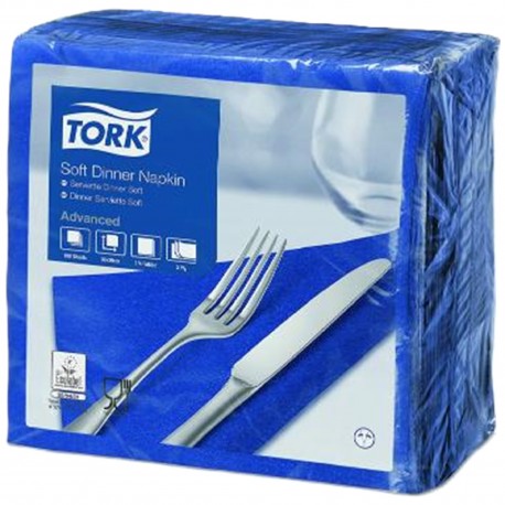 Tork Soft Sötétkék Dinner szalvéta  39 x 39 cm , 100 lap, 3r, 1/4