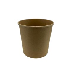 Kerek tál 350  ml, kraft, barna (Ø90mm) - Be Green!