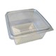 Egybefedeles szögletes doboz 187x190x85mm 2000 ml PET víztiszta (Hotform)
