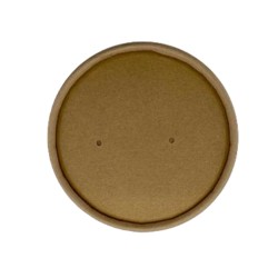 Kerek tál  TETŐ, kraft,  barna 350 ml aljhoz (Ø90mm) - Be Green!