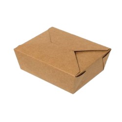 Food Box - ételszállító papírdoboz, barna, 1200 ml - Be Green!