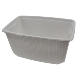 Univerzális szögletes ételszállító doboz, PP, fehér, 1000 ml