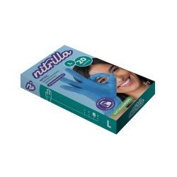 NITRILLA púdermentes kék nitril antiallergén védőkesztyű 20db - L