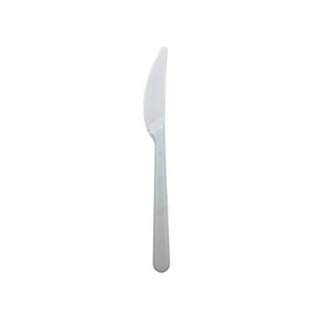 Többször használható kés, PS, fehér,180 mm (zebra)