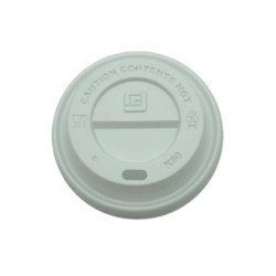 PS fehér pohártető ivólyukkal 250 ml-es papírpohárhoz  (Ø80MM)