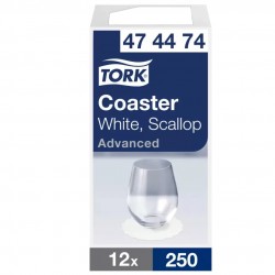 Tork papír poháralátét - 8 rétegű, 9x9 hófehér, 250 db