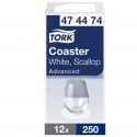 Tork papír poháralátét - 8 rétegű, 9x9 hófehér, 250 db