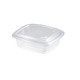 Egybefedeles szögletes doboz 142x125x46mm 375 ml PET víztiszta (Hotform)