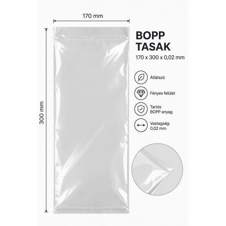 BOPP tasak 170x300x0,02 mm