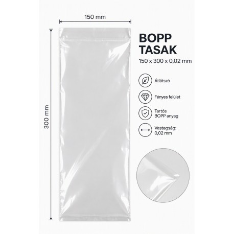 BOPP tasak 150x300x0,02 mm